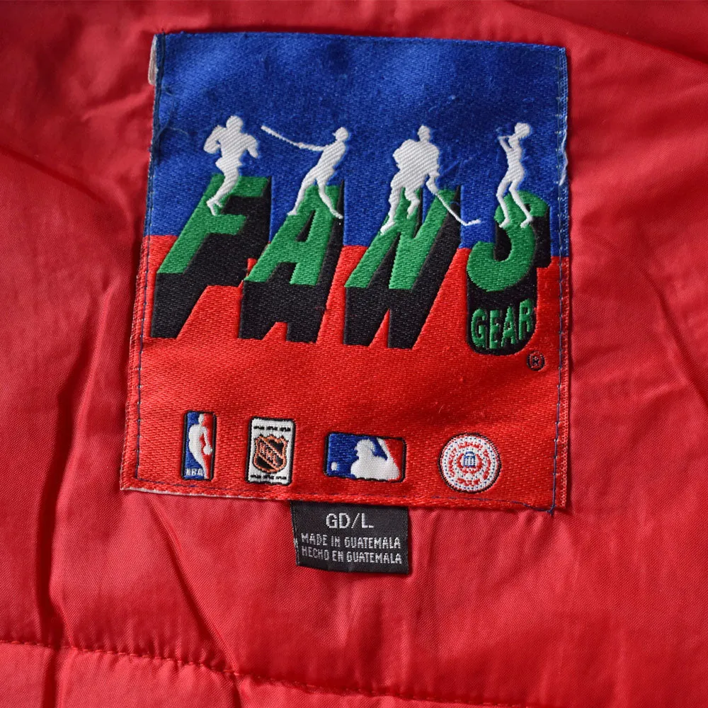 90’s FANS GEAR “NBA Chicago Bulls” 中綿入り ナイロンプルオーバー 240222