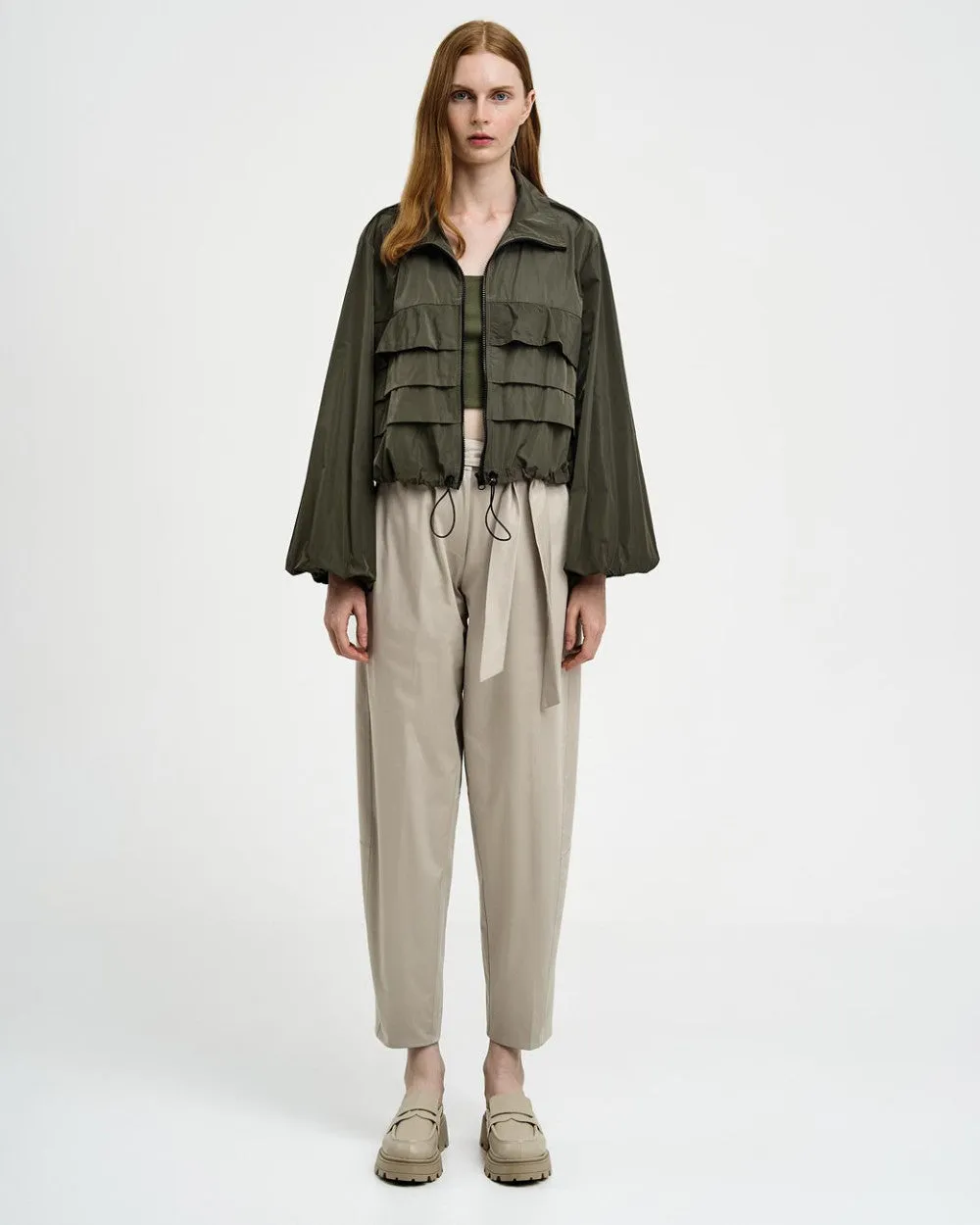 ACC-43-1088-128 BLK RUFFLE BOMBER