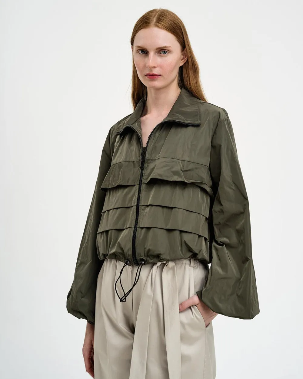 ACC-43-1088-128 BLK RUFFLE BOMBER