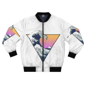 Aesthetic Japanese Great Wave Bomber Jacket