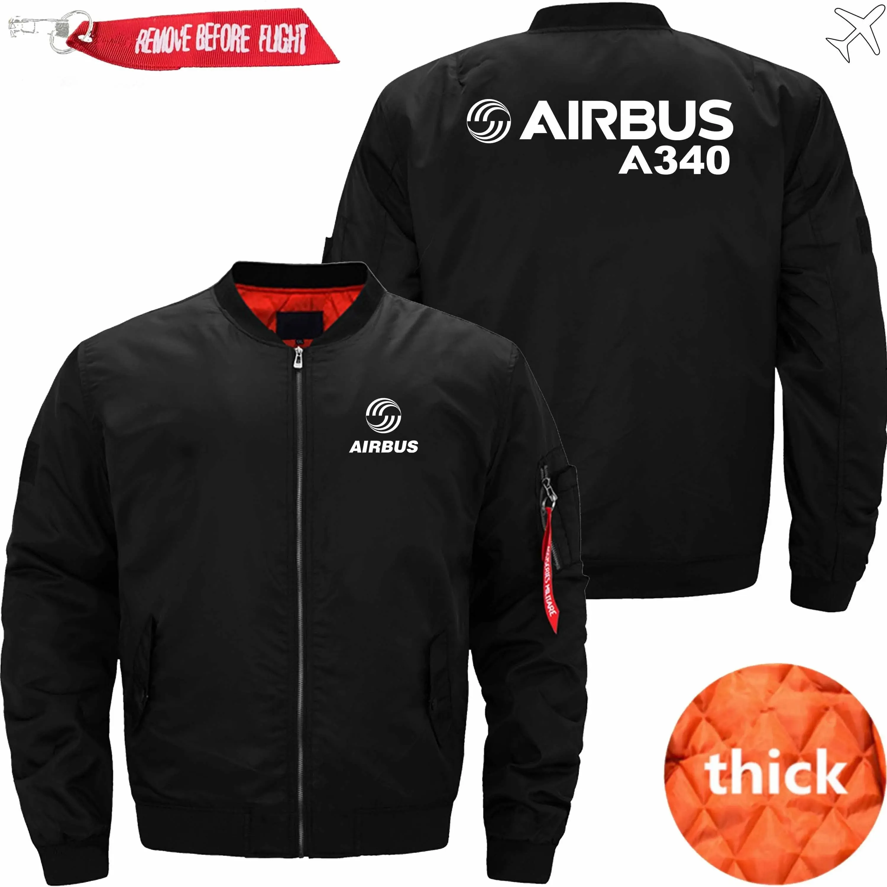 AIRBUS A340 BOEING BOMBER FLIGHT AVIATOR JACKET