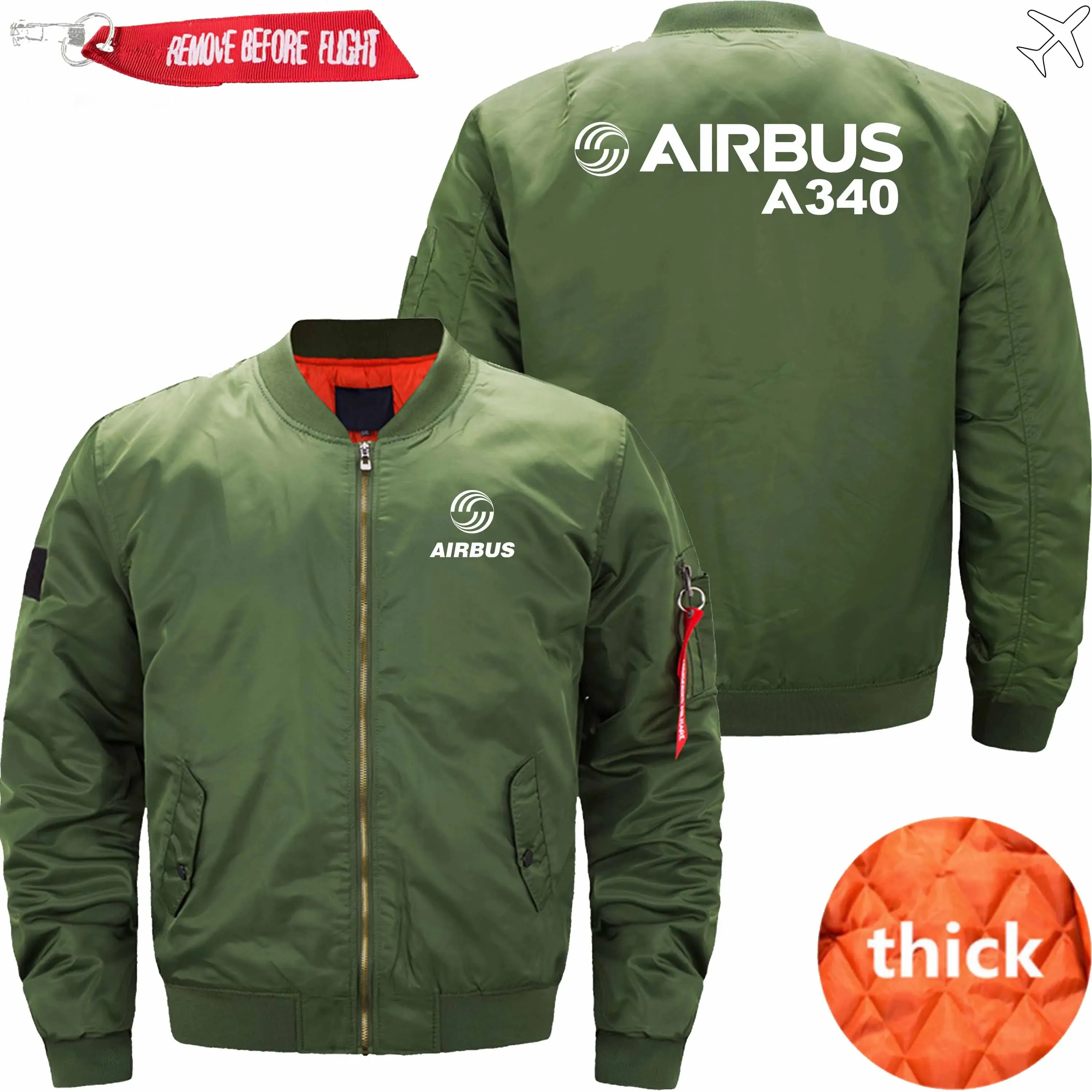 AIRBUS A340 BOEING BOMBER FLIGHT AVIATOR JACKET