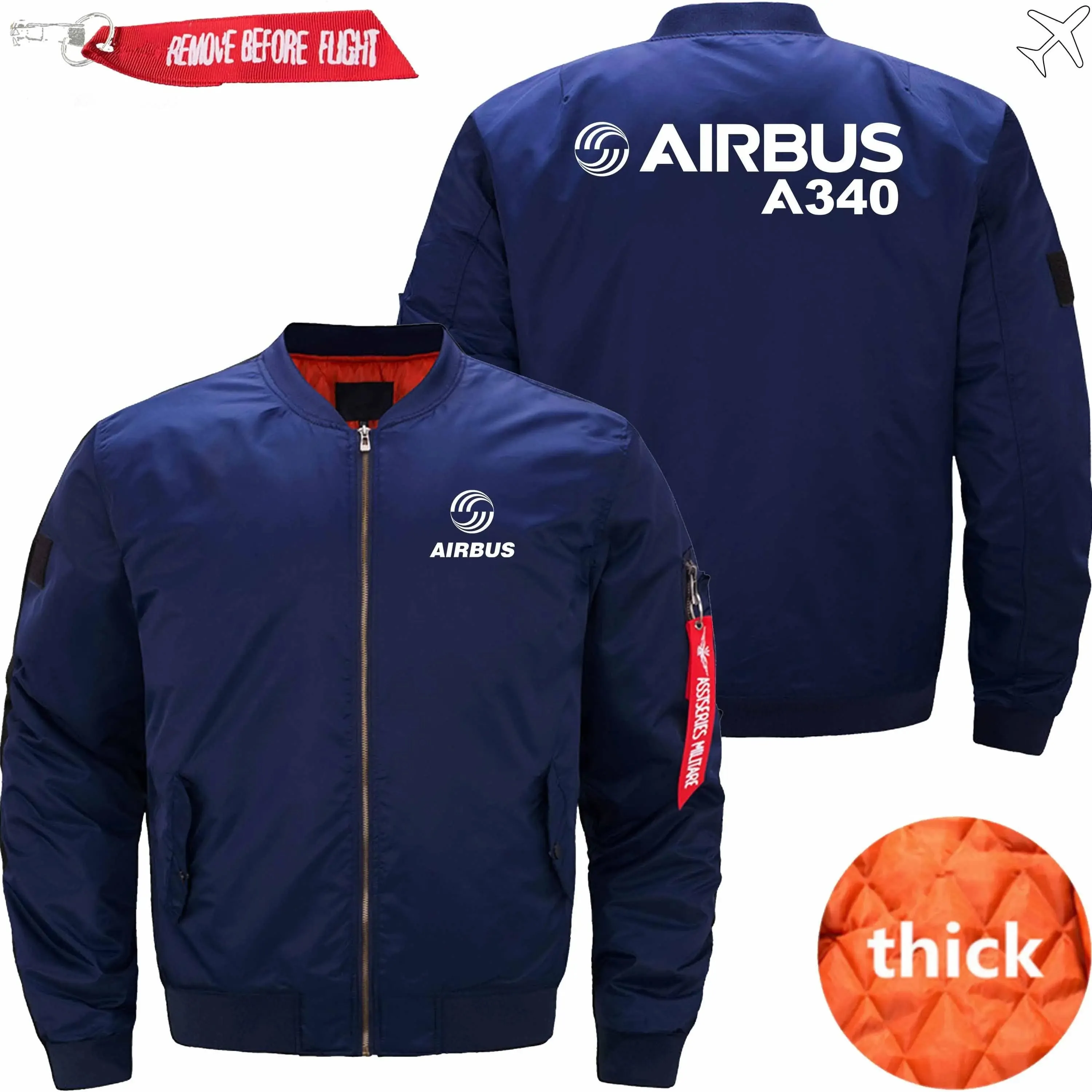 AIRBUS A340 BOEING BOMBER FLIGHT AVIATOR JACKET