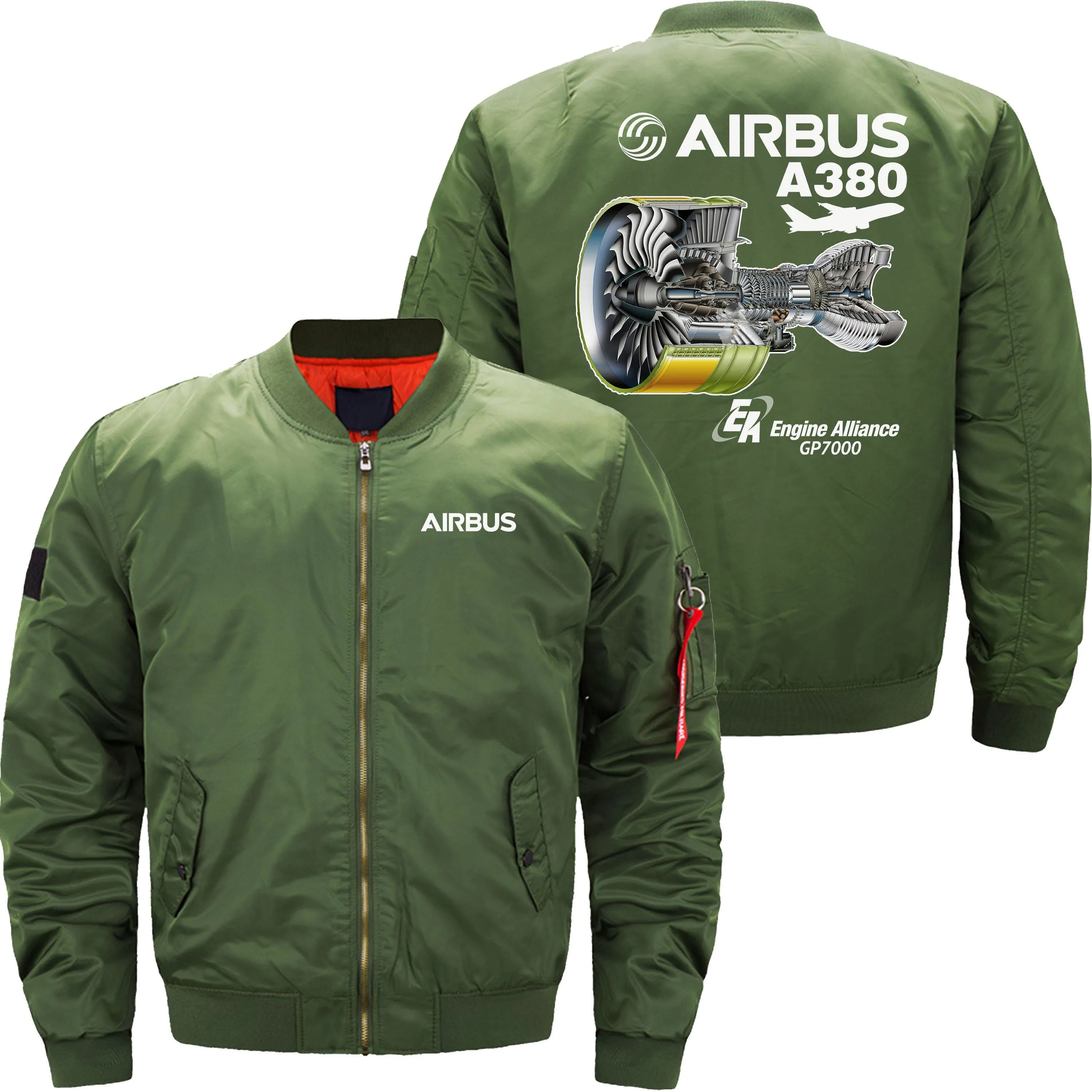 AIRBUS A380 GP7000 BOMBER FLIGHT AVIATOR JACKET
