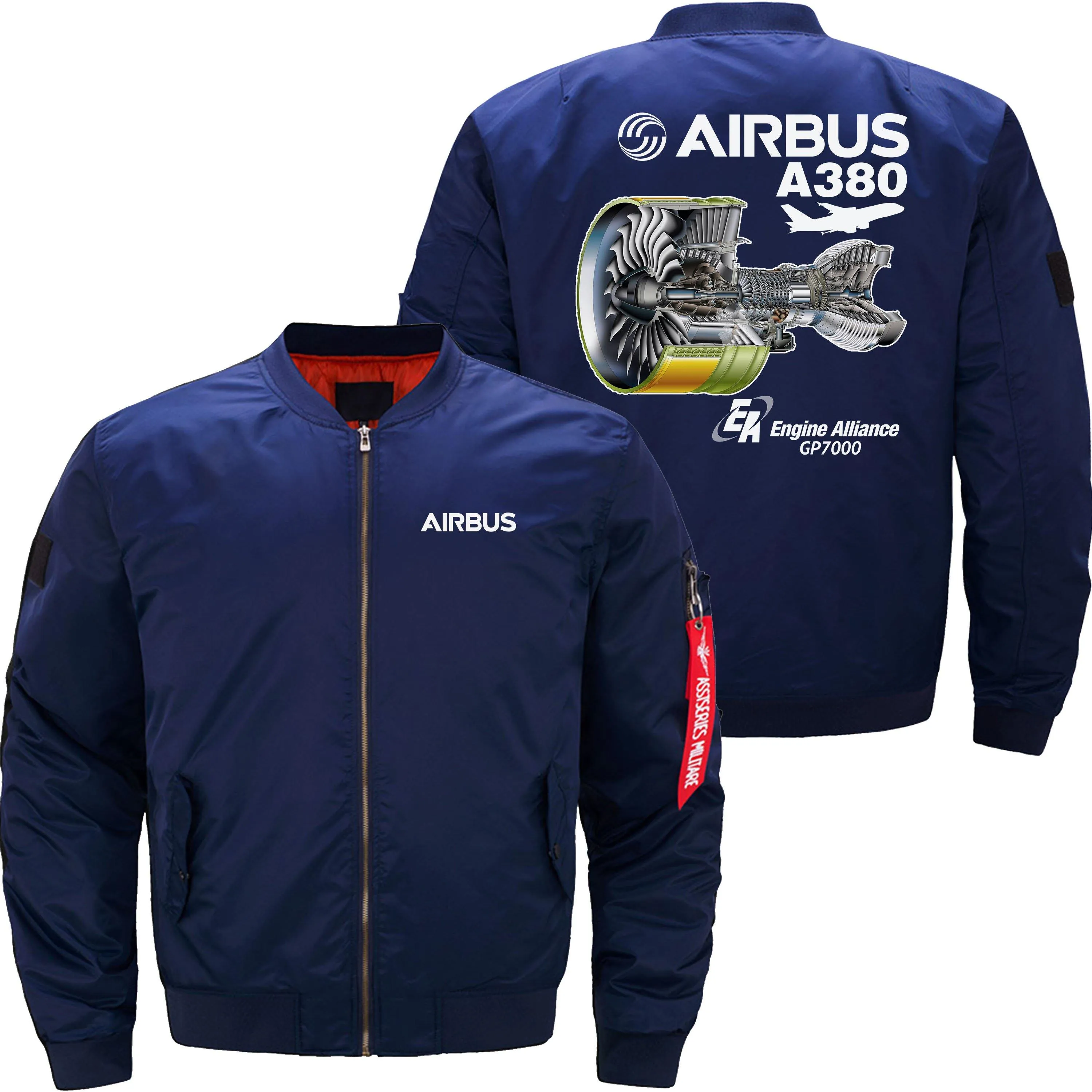 AIRBUS A380 GP7000 BOMBER FLIGHT AVIATOR JACKET