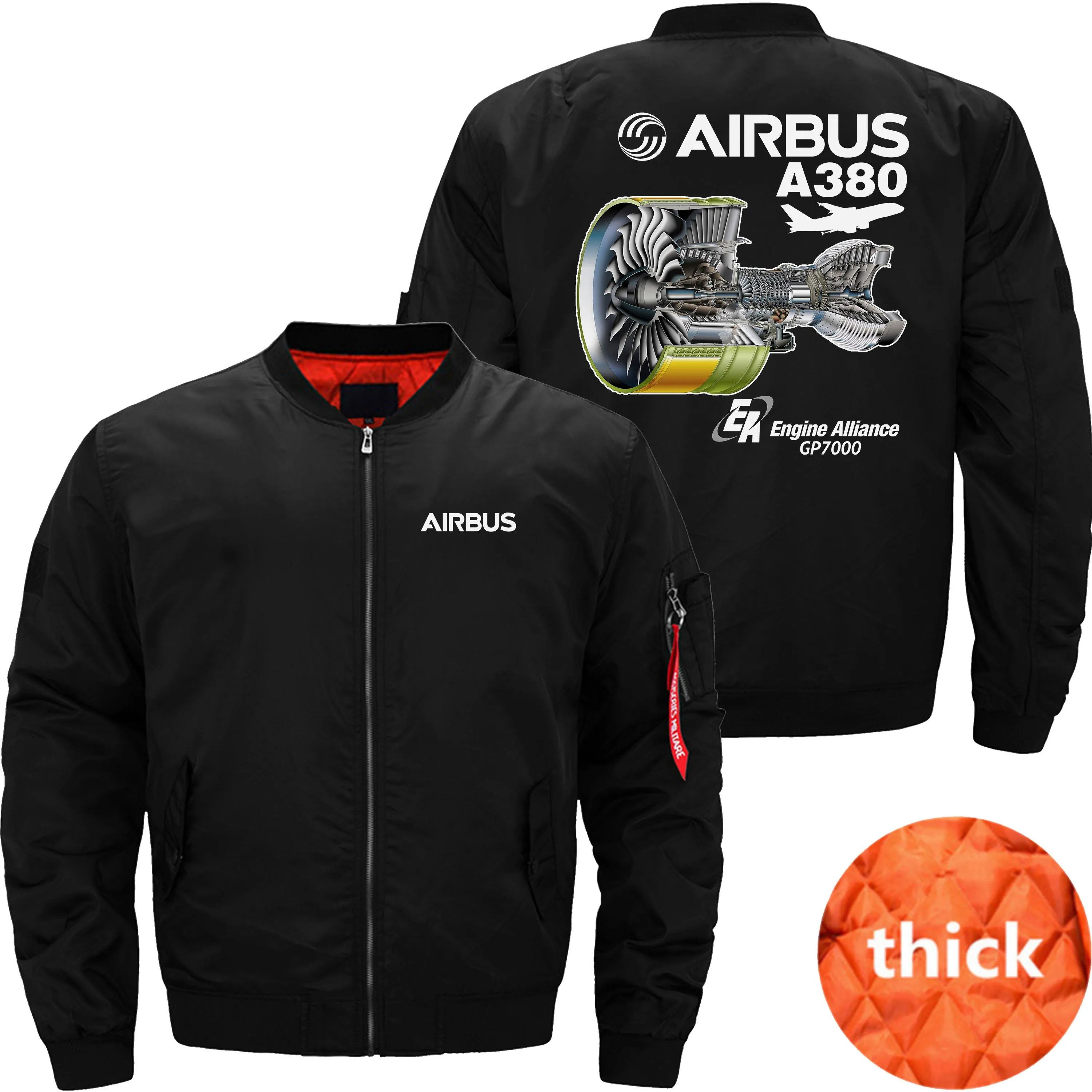 AIRBUS A380 GP7000 BOMBER FLIGHT AVIATOR JACKET