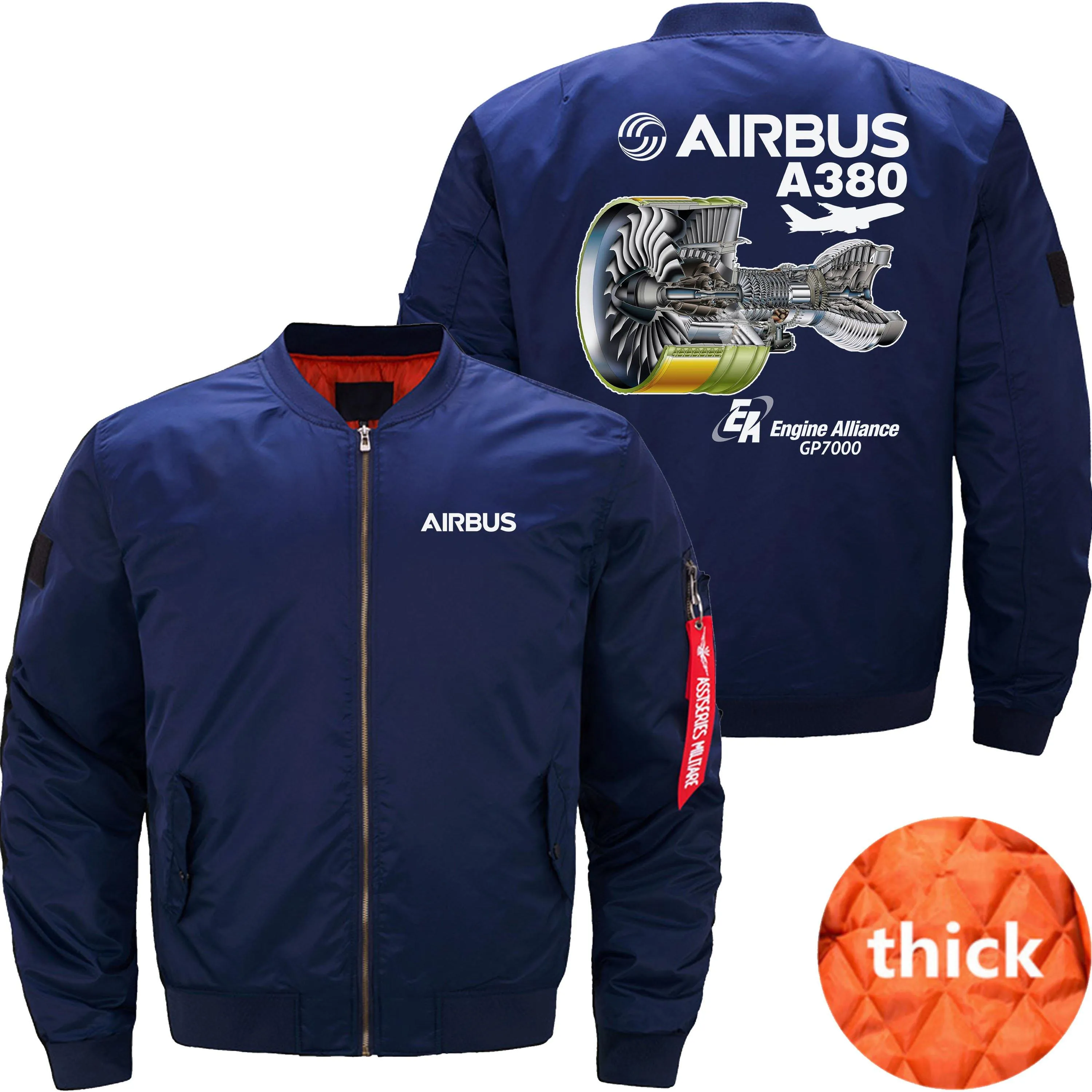 AIRBUS A380 GP7000 BOMBER FLIGHT AVIATOR JACKET