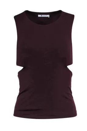 Alexander Wang - Maroon Cutout Tank Top Sz S