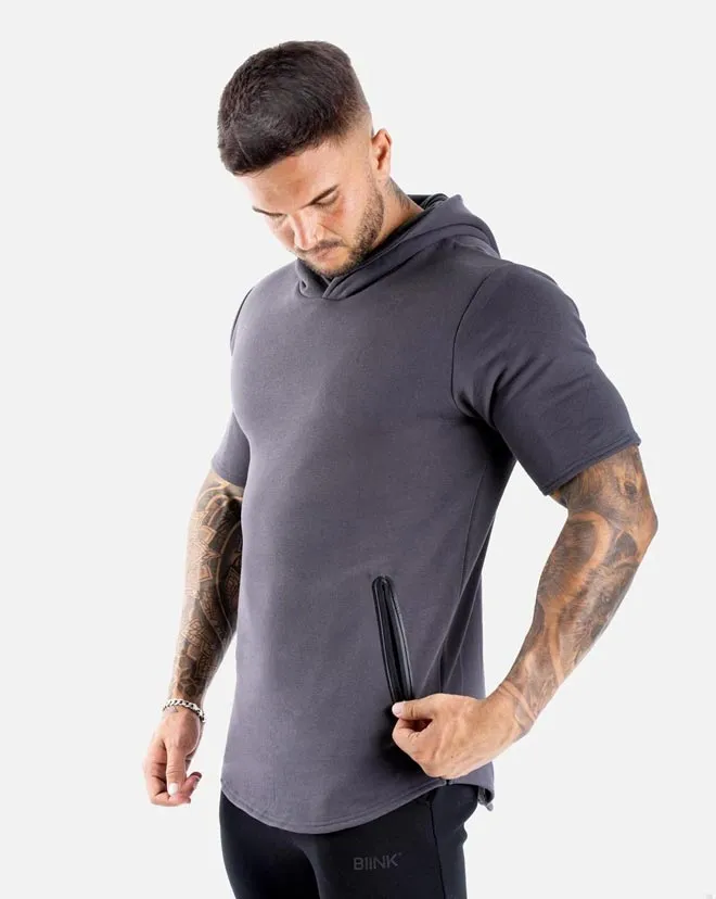 Athleisure SS. Hoodie MEN- Ash Grey
