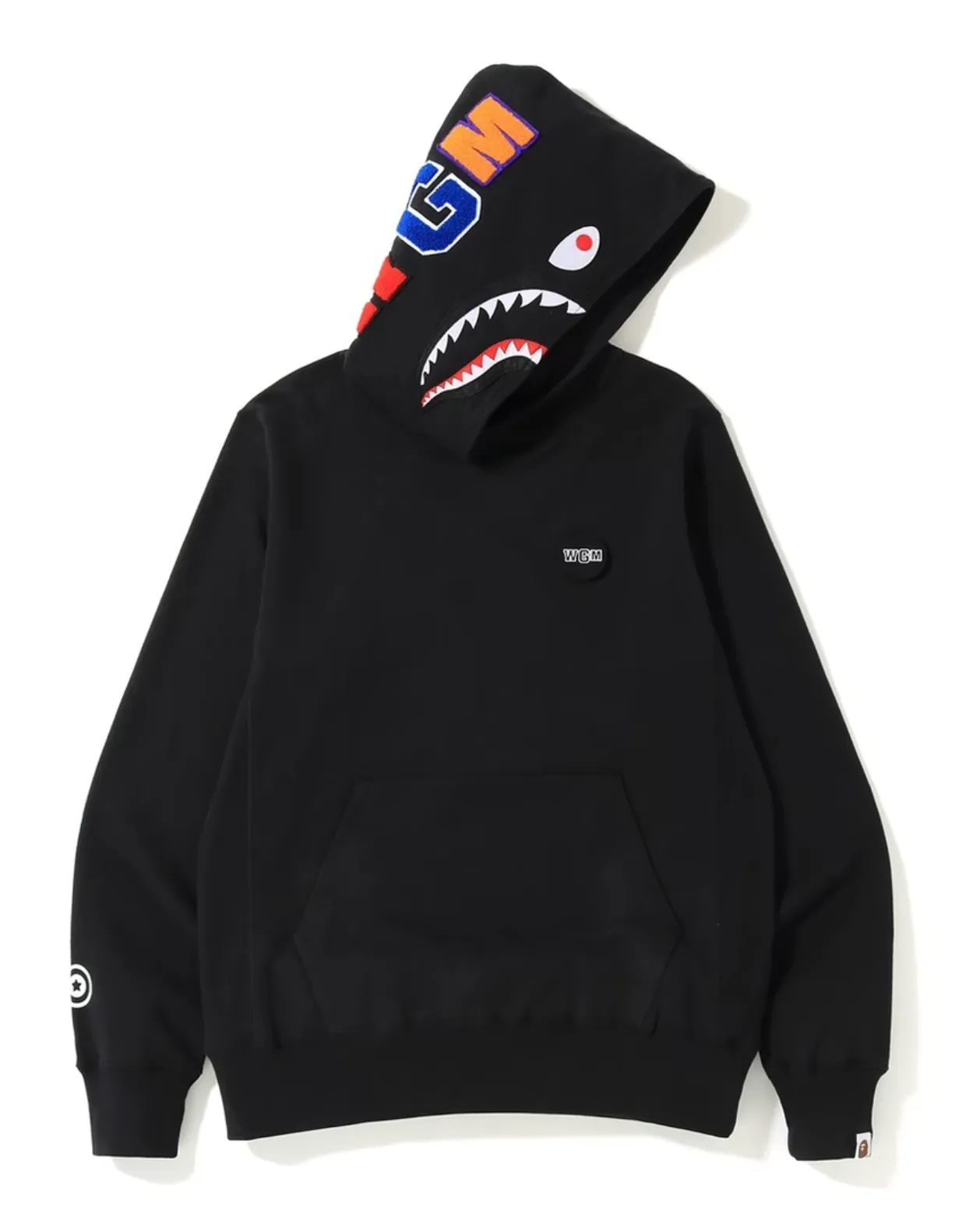BAPE Shark Emblem Pullover Hoodie Black