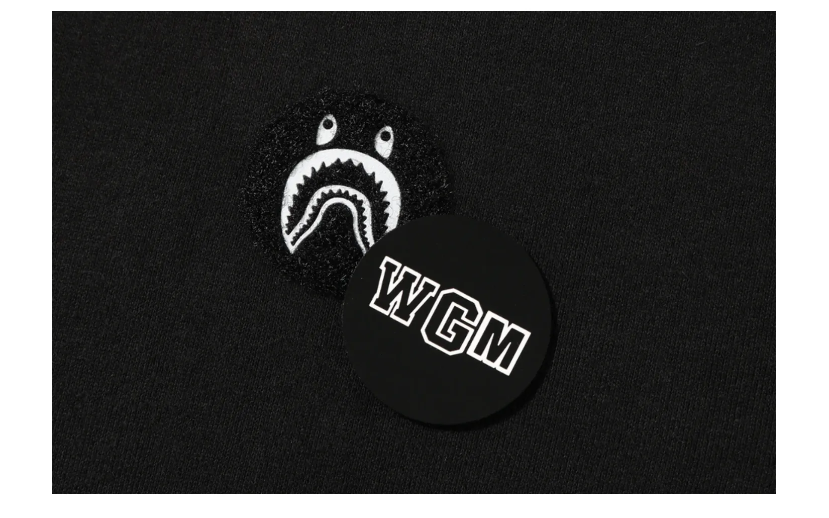 BAPE Shark Emblem Pullover Hoodie Black