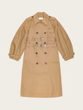 Bonded Cotton Trench Coat - Tiger´s Eye