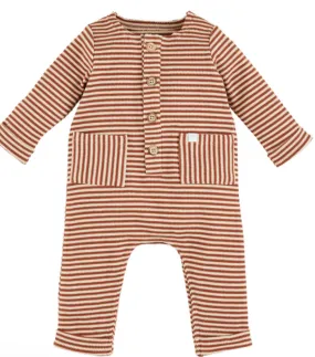 BROWN STRIPE BABY BODYSUIT