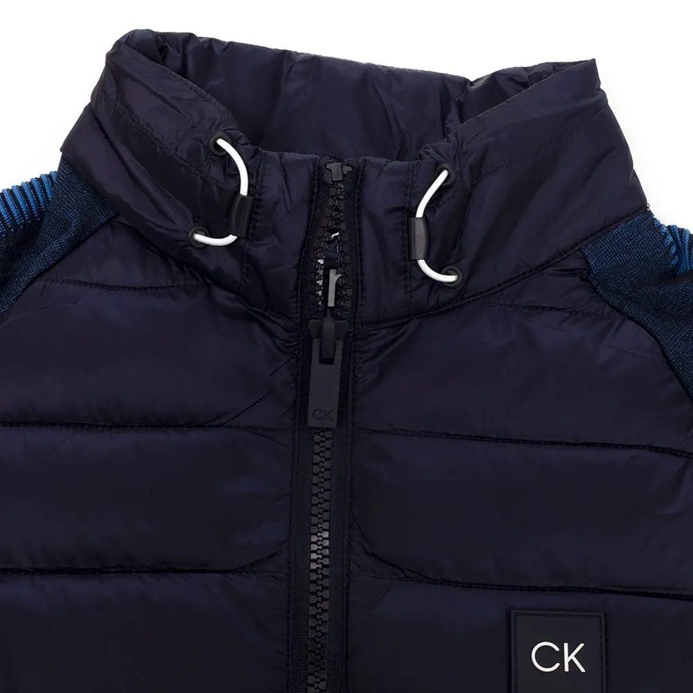 Calvin Klein Dynamo Tech Knit Jacket - Navy/Ocean Blue