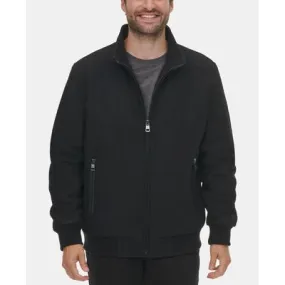 Calvin Klein Mens Bomber Jacket Coat Small Black Solid