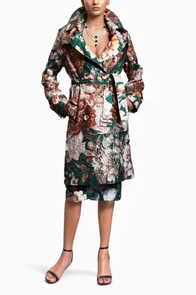 CF Moth Emerald Trench Coat