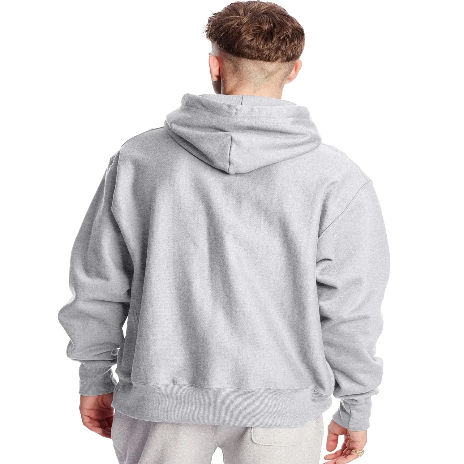 Champion Reverse Weave Fleece Men's Pullover Hoodie Oxford Grey