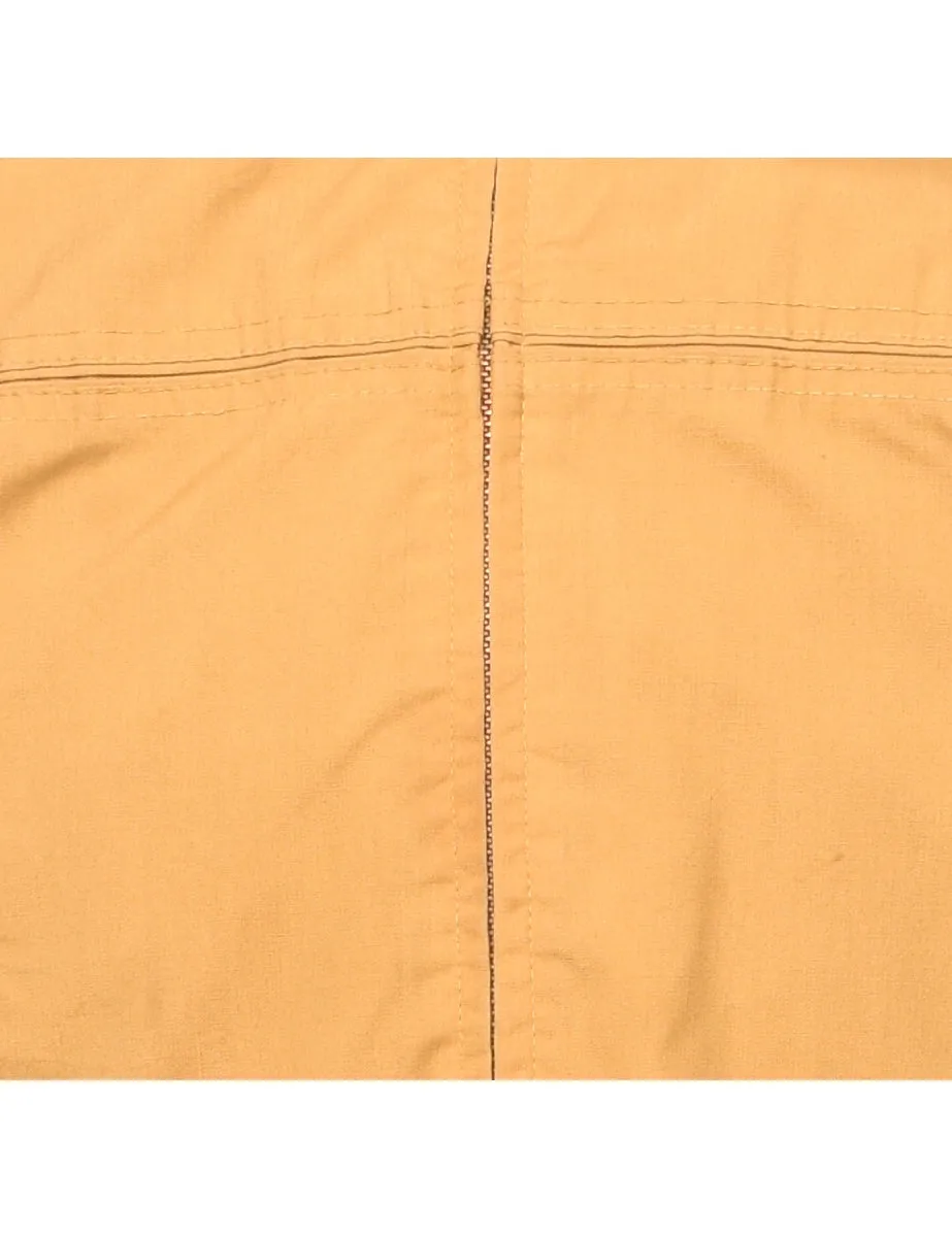 Classic Mustard Zip-Front Bomber Jacket - S