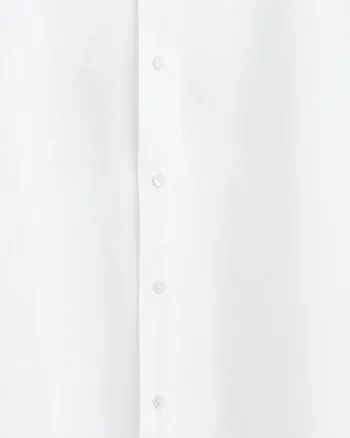 Cotton Shirt Dress in White | White