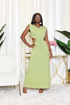 Cut It Out Olive Dress