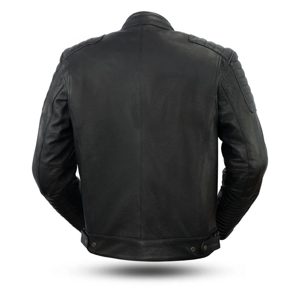 Defender - Men's Leather Motorcycle Jacket