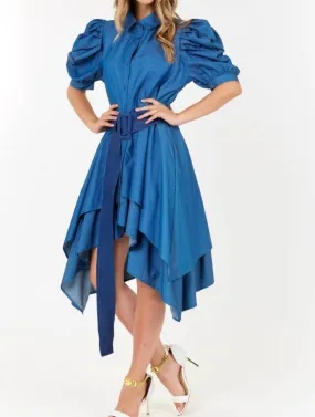 Denim Tie Dress With Belt