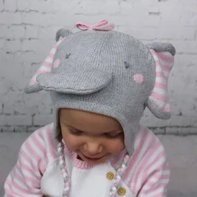 Elephant Knit Hat- pink