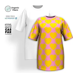 ELLIE LOVE yellow pink - T-shirt dress (organic cotton)