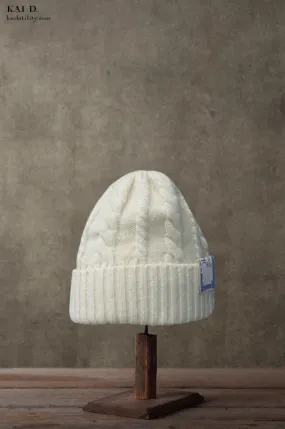 Fisherman Knit Cap - Winter White