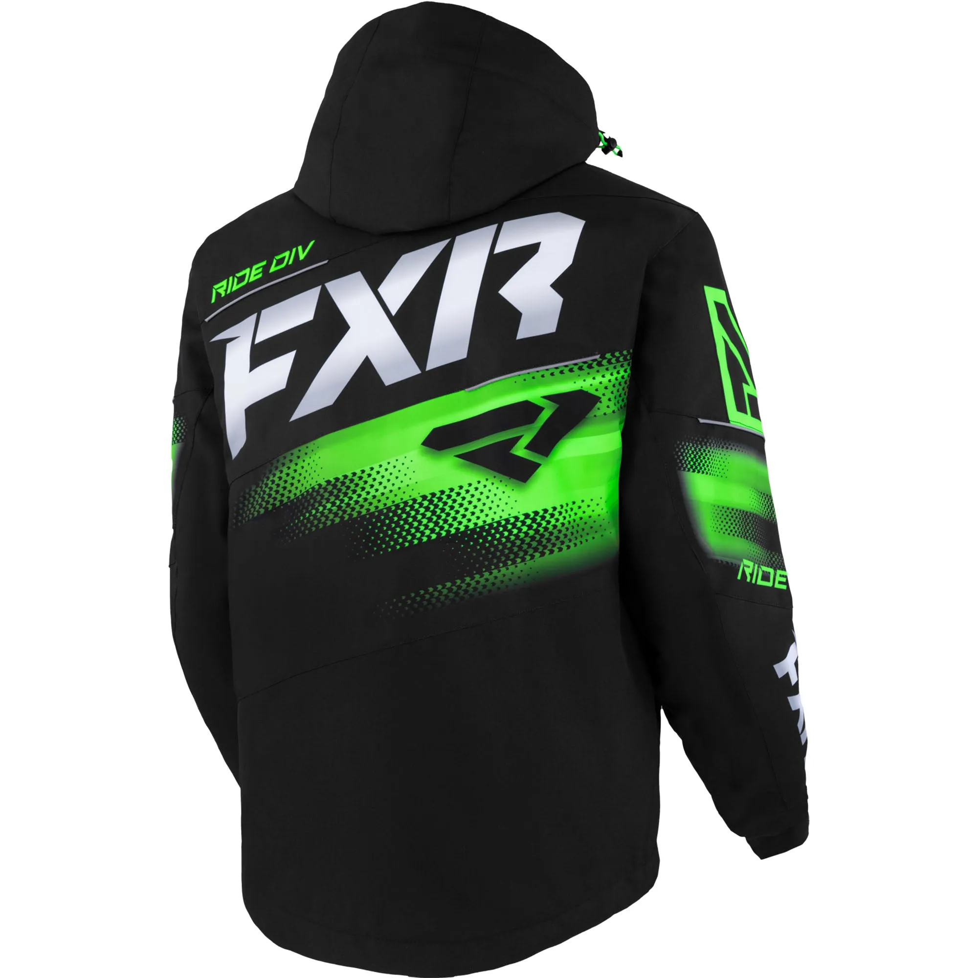 FXR  Mens Boost FX 2-IN-1 Snowmobile Jacket F.A.S.T. 3.0 HydrX Pro Black Lime