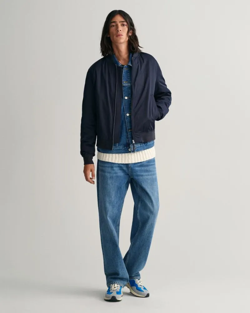 Gant Apparel Mens LIGHT BOMBER JACKET 433/EVENING BLUE