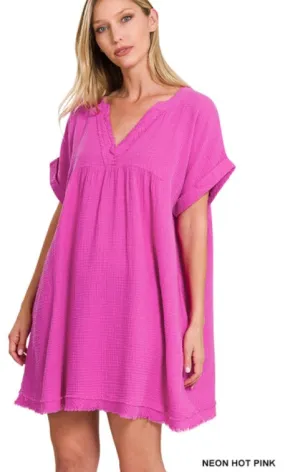 Gauze Babydoll Dress