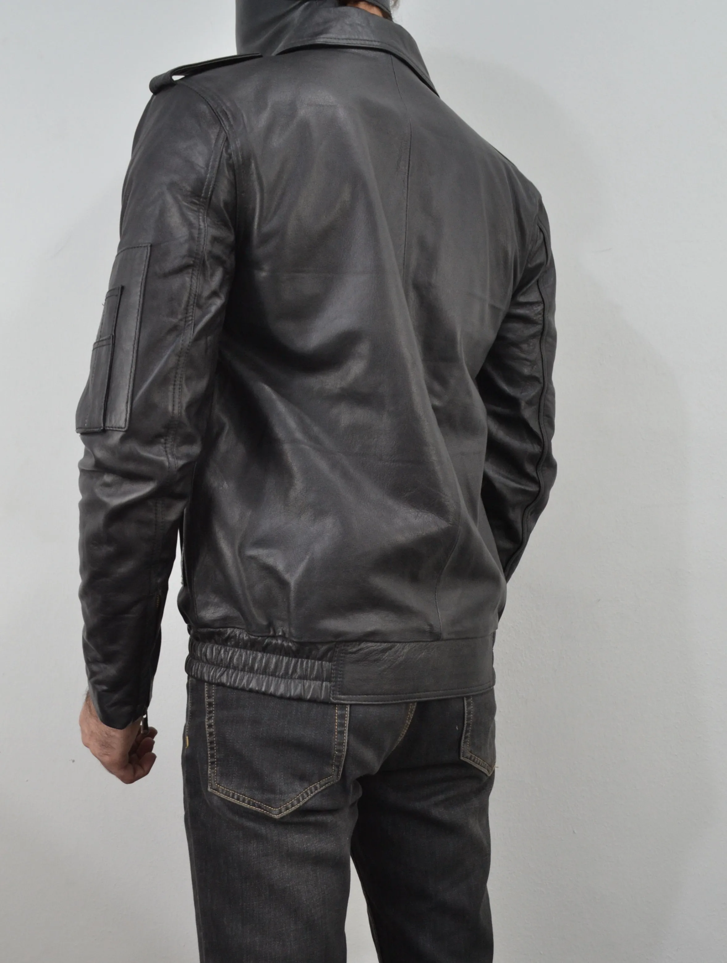 German Leather Police Jacket Deutsch Leather Jacket