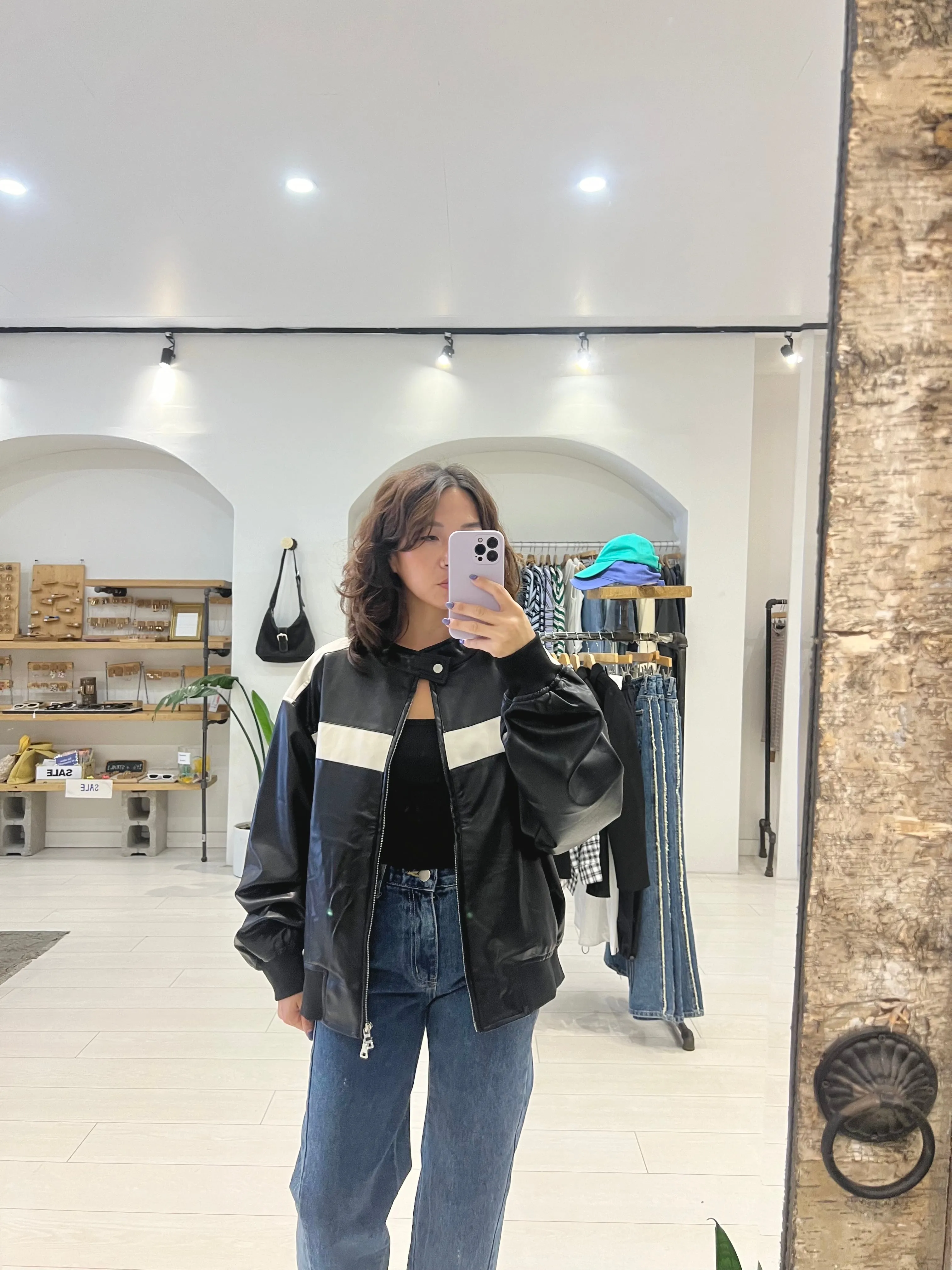 GIMME Leather bomber jacket