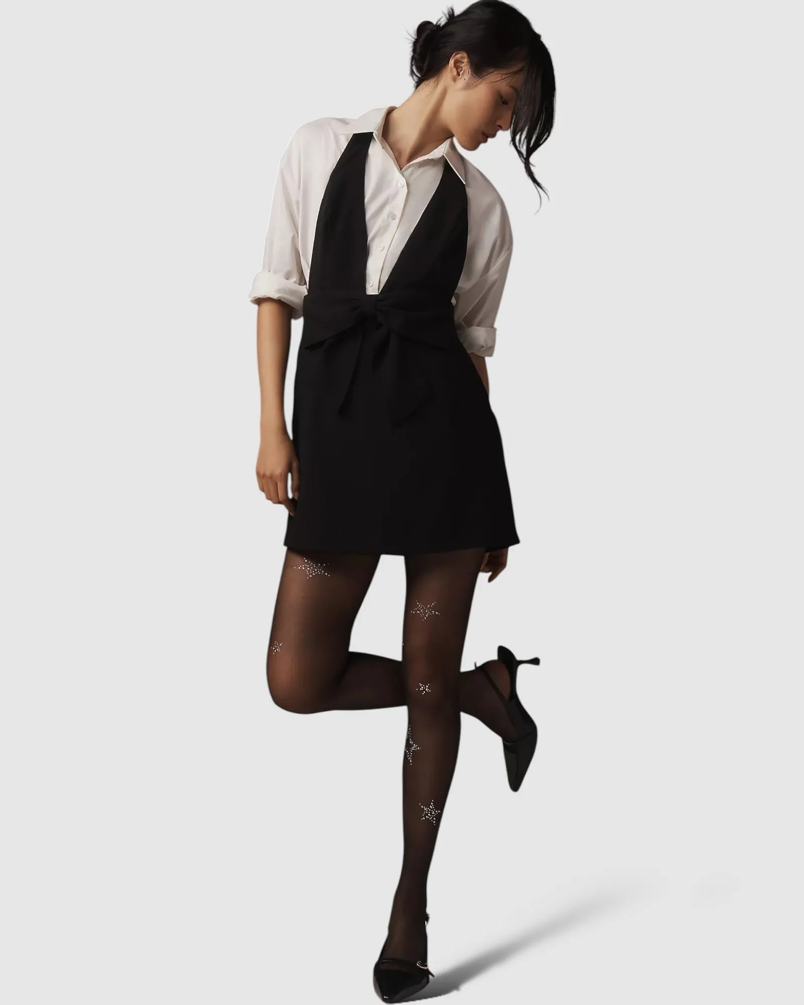 Glitter Star Sheer Tights