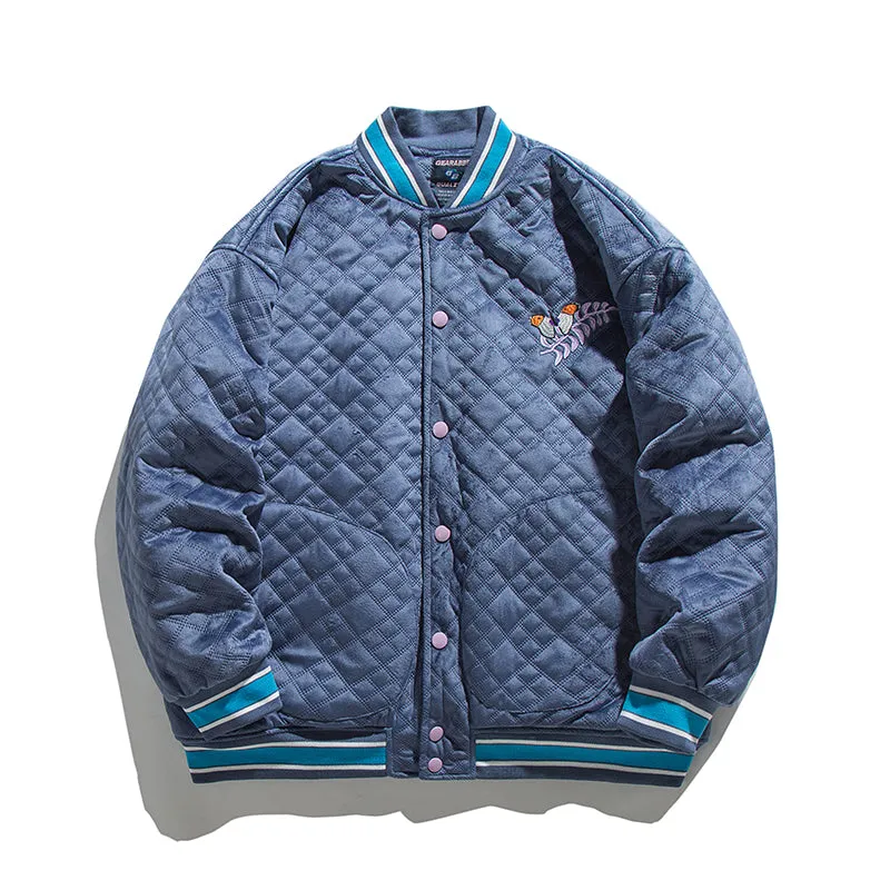 GUOCH RABBOT COTTON PADDED URBAN STYLE BASEBALL JACKET