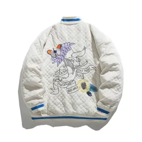 GUOCH RABBOT COTTON PADDED URBAN STYLE BASEBALL JACKET