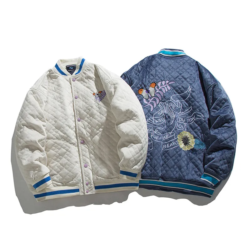 GUOCH RABBOT COTTON PADDED URBAN STYLE BASEBALL JACKET