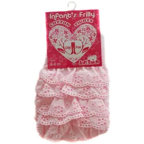 Infants Pink Frilly Tights: T24-P