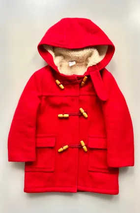 Ladybird Vintage Red Wool Duffle Coat Age 4-5