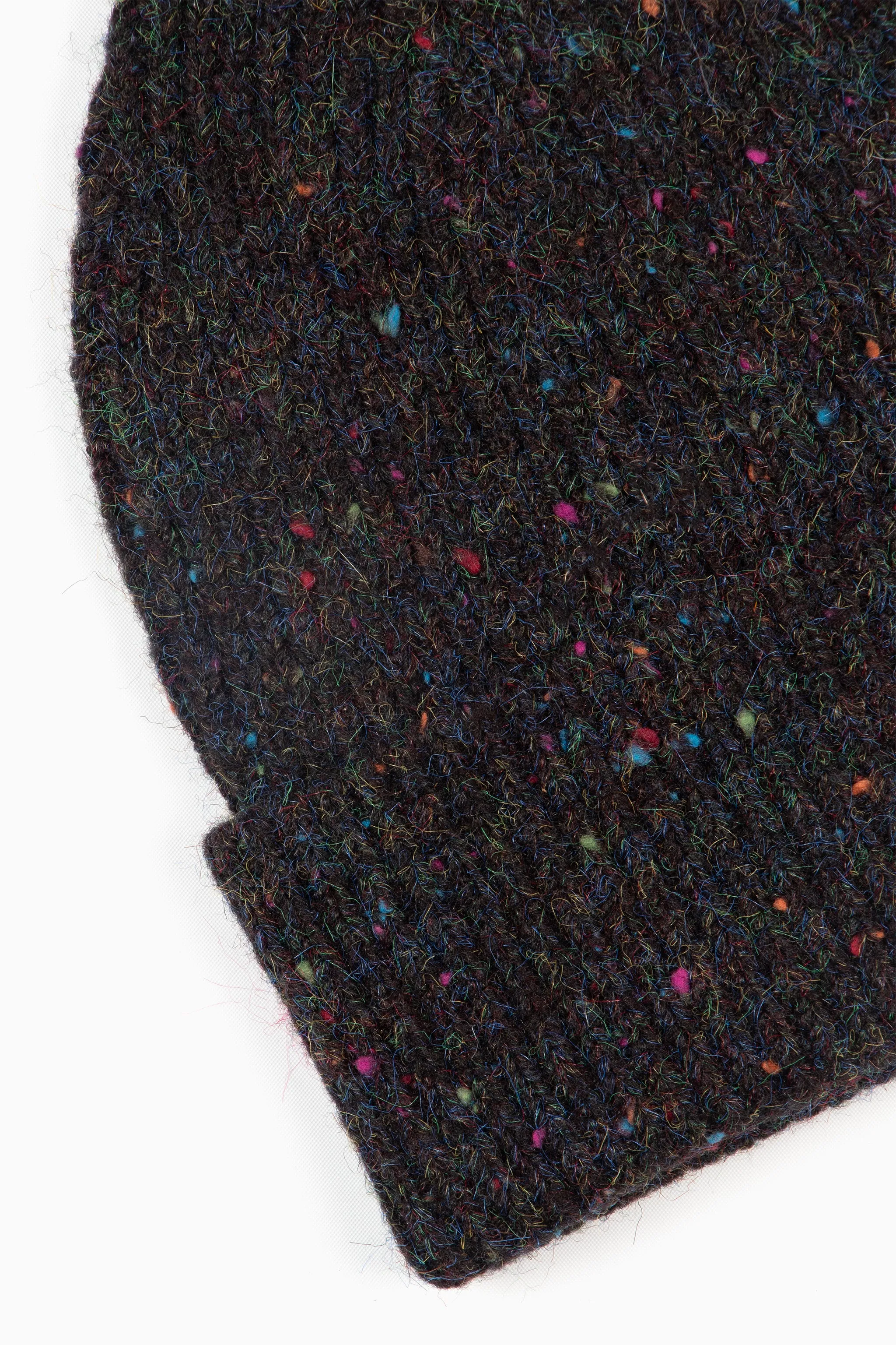 Lainey Beanie Hat - Black, Marl Knit