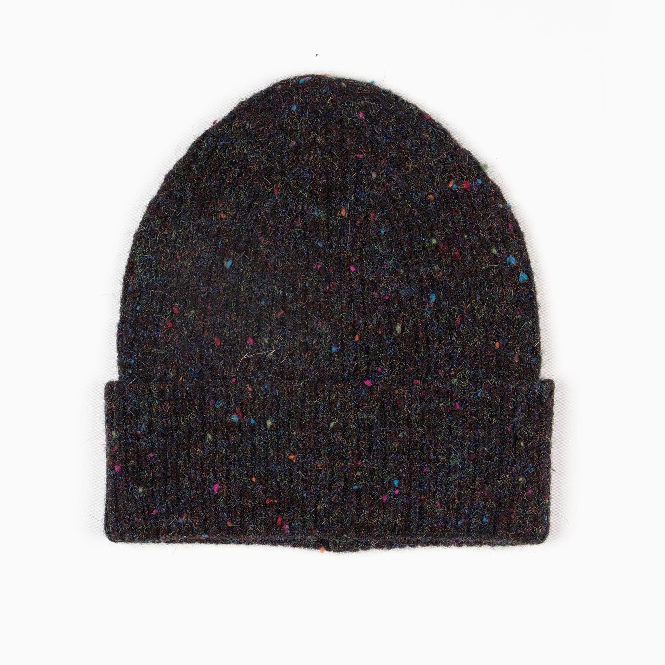 Lainey Beanie Hat - Black, Marl Knit