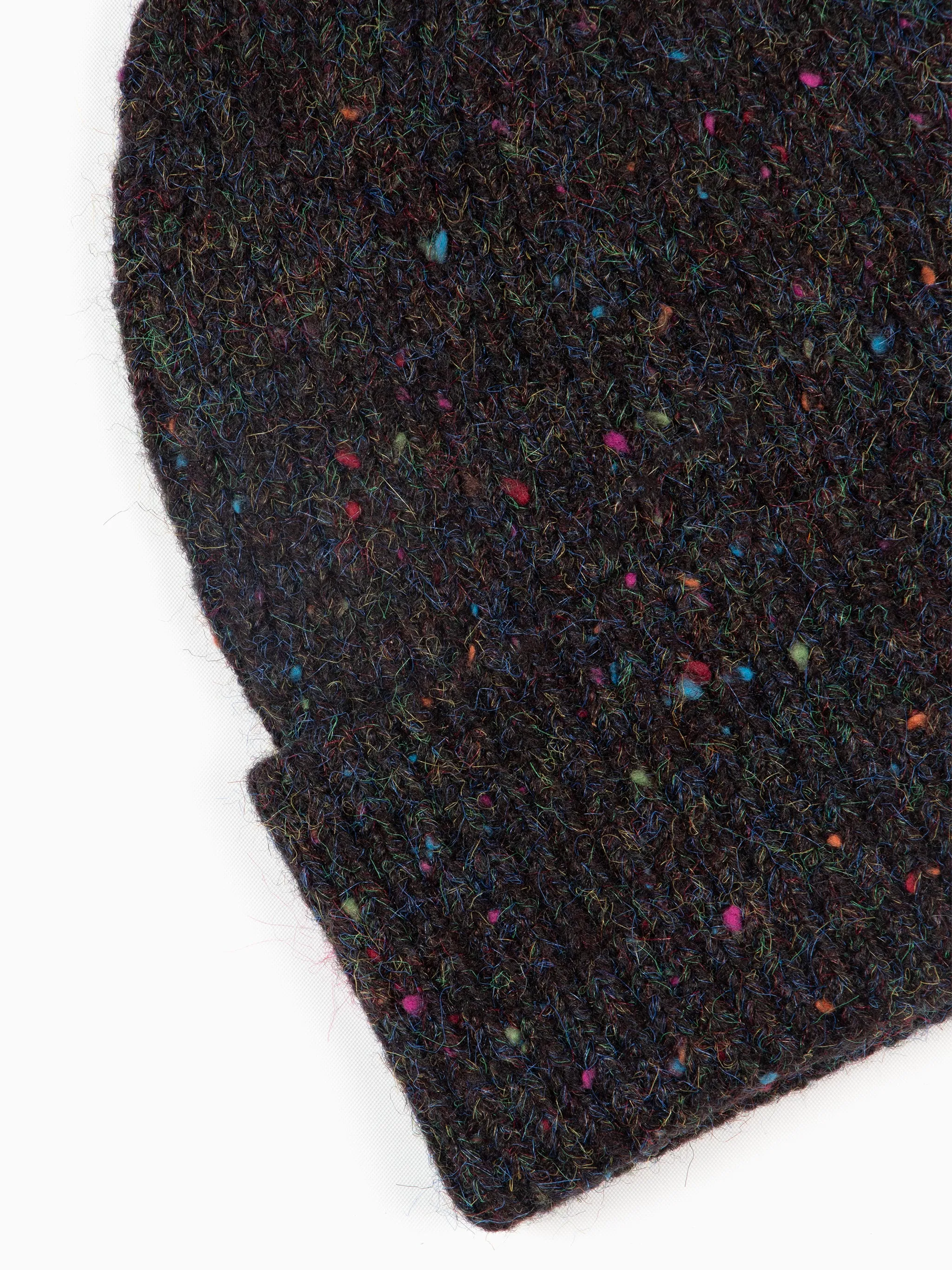Lainey Beanie Hat - Black, Marl Knit