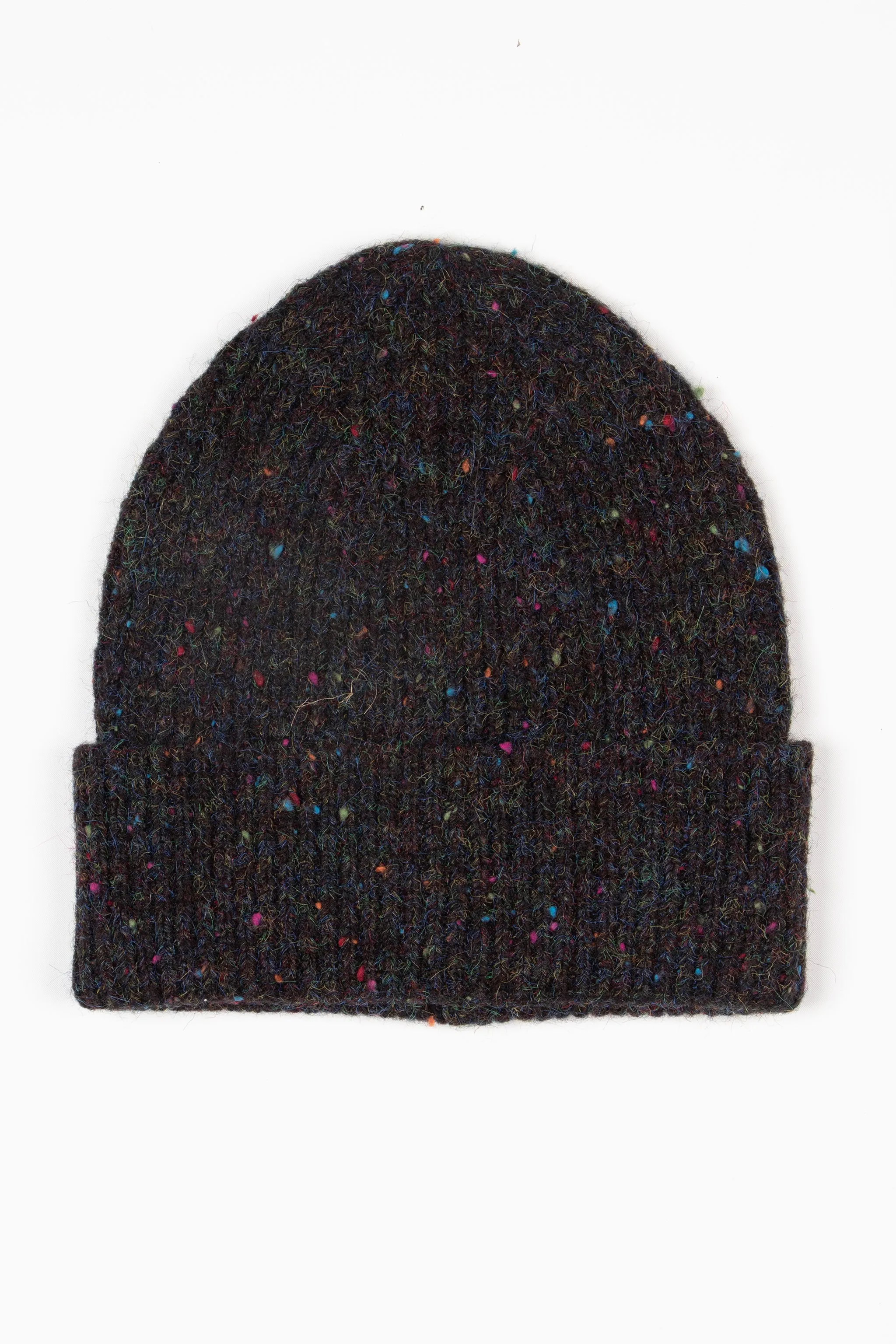 Lainey Beanie Hat - Black, Marl Knit