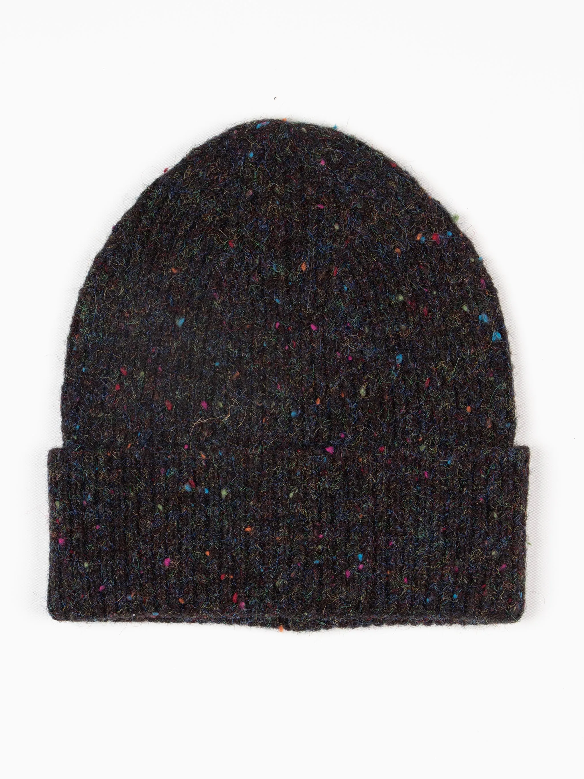 Lainey Beanie Hat - Black, Marl Knit