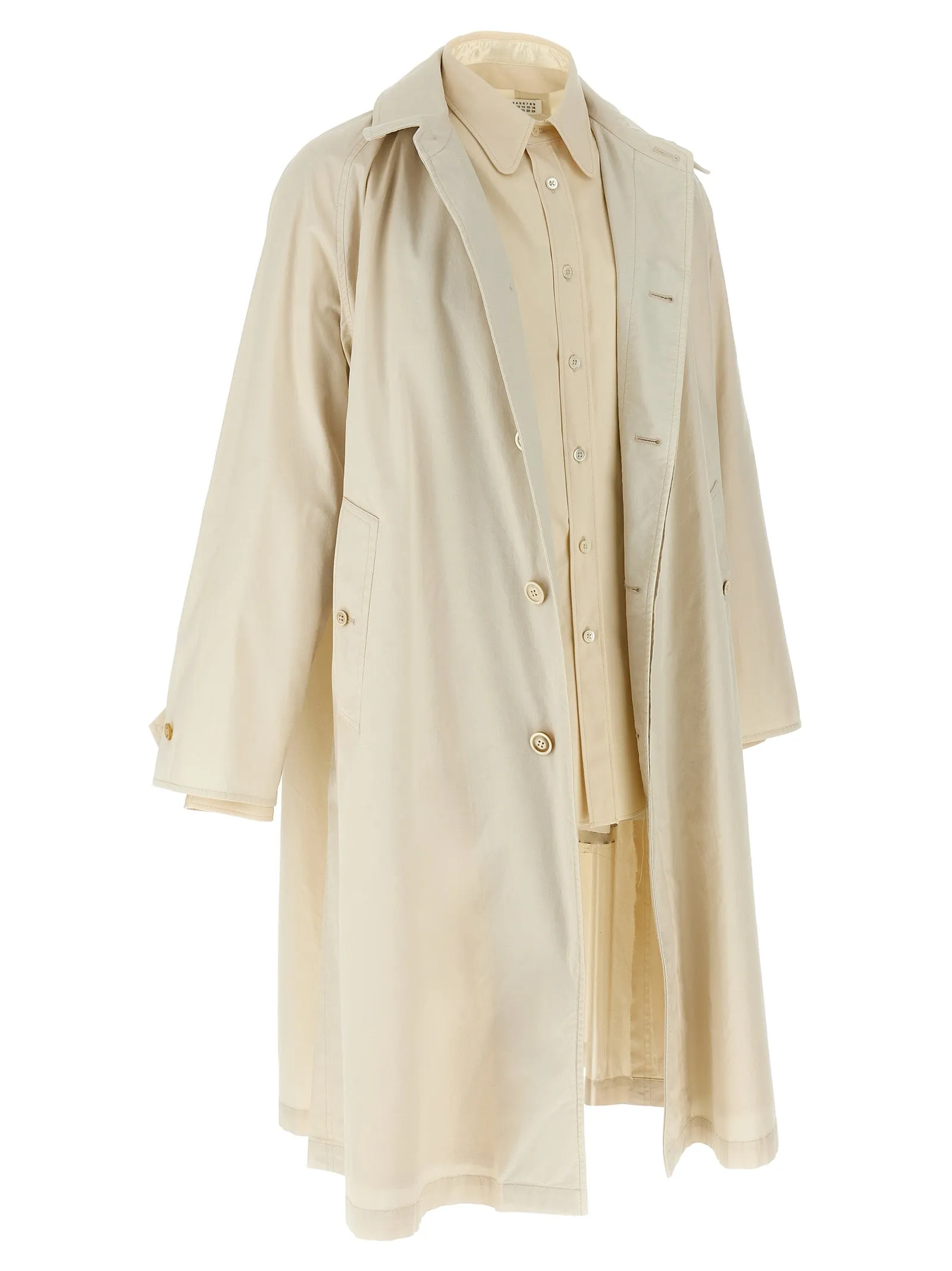 Layered Trench Coat Trench E Impermeabili Beige