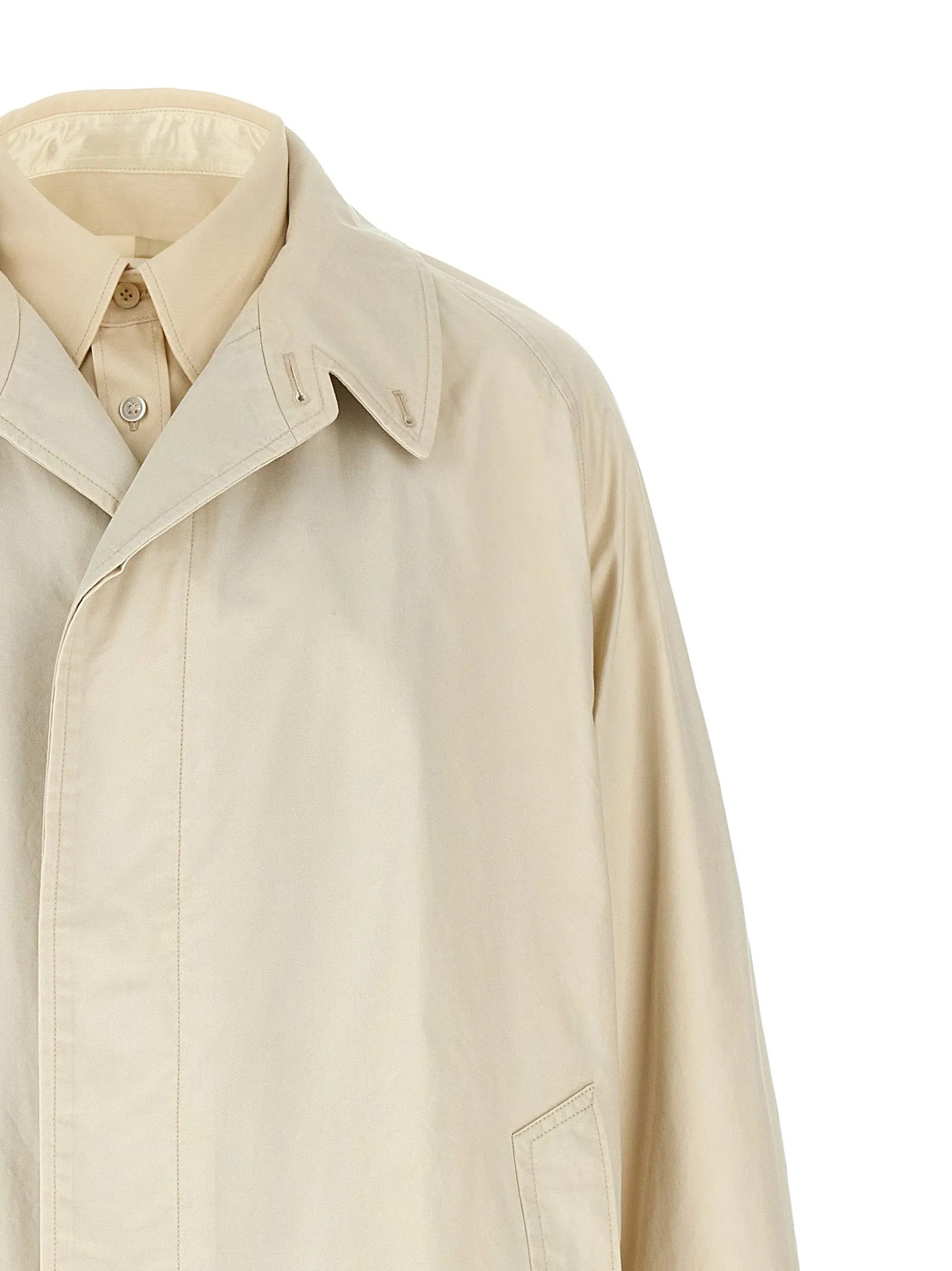 Layered Trench Coat Trench E Impermeabili Beige