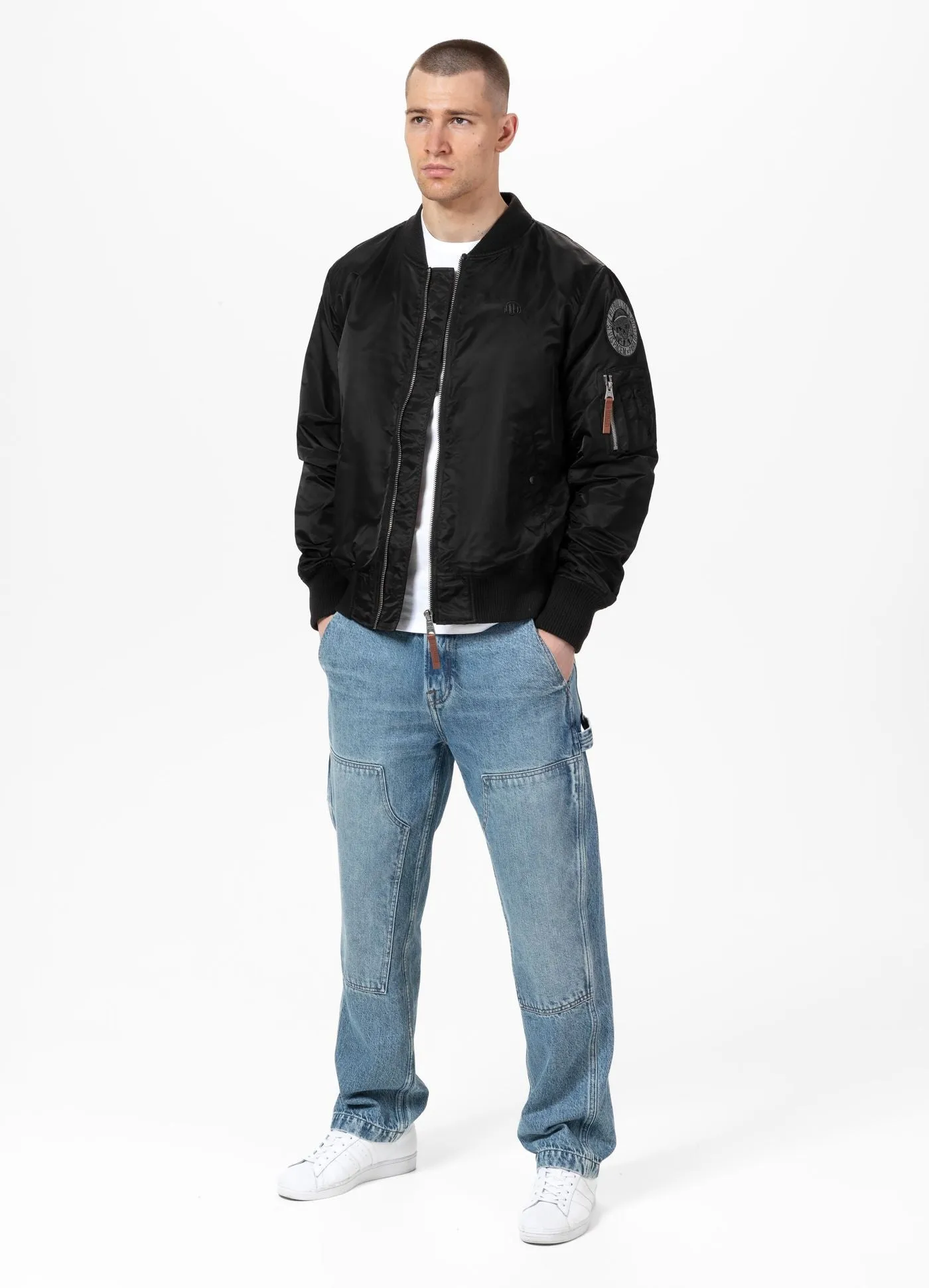 MA-1 Logo Bomber Jacket - Black