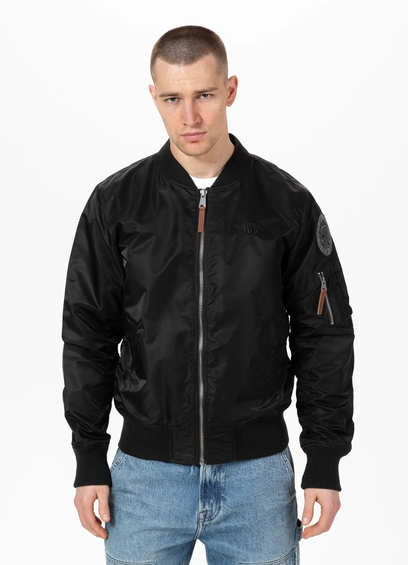 MA-1 Logo Bomber Jacket - Black