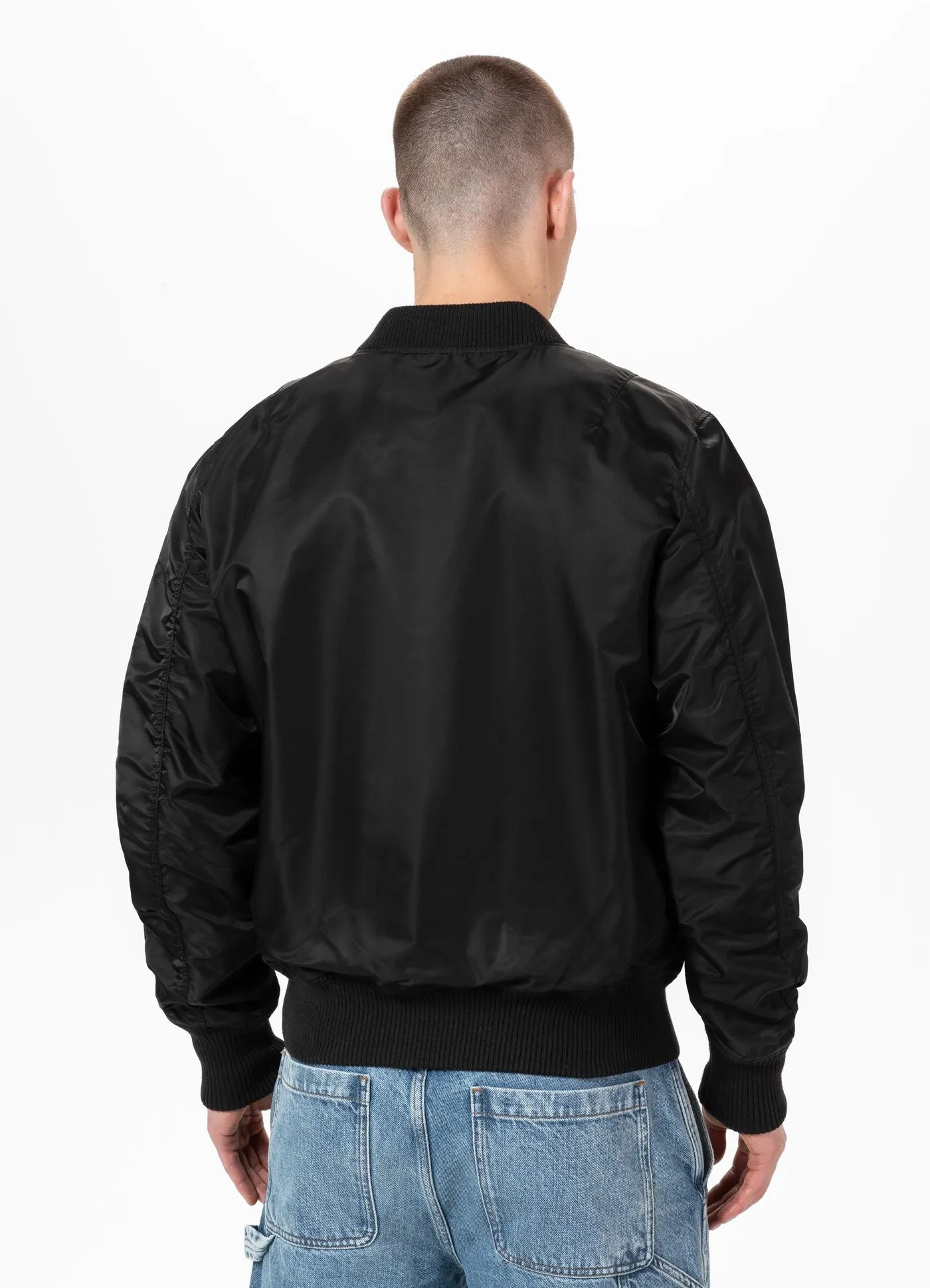 MA-1 Logo Bomber Jacket - Black